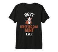 Best Hereford Cow Aunt Ever Cute Cattle Premium T-Shirt