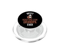 Best Hereford Cow Grandpa Ever Cute Cattle PopSockets PopGrip for MagSafe