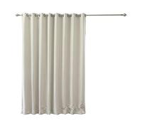 Best Home Fashion Premium Flame Retardant Thermal Insulated Fire Retardant Blackout Curtain - Antique Bronze Grommet Top - Biscuit - 100" W x 96" L - (1 Panel)