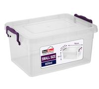 Best House | 600ml - 2 PCS Clear Plastic Storage Box Container with Lids | Small Size | Storage Containers For Bits N Pcs (600 ml)