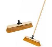 Best House Bh 16" Soft Coco Brush With 1.2M Wooden Handles Bristle Sweeping Broom Natural Coconut Fibre Bristles Eco-Friendly Floor Brush