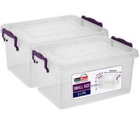 Best House Bh 3L Small Plastic Storage Boxes With Lids - Pack Of 2, Clear Storage Container Use For Home, Office, Kitchen, Toys And Goods