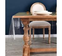 Best House Clear PVC Table Protector, Waterproof, Oil Proof Transparent Table Cover Clear Plastic Table Cloth Cover for Kitchen Office and Dining Table (L x W)(200 X 137cm)