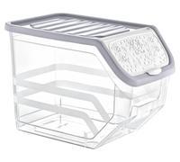 Best House | Food Storage Container with Lids | Cereal Grain Rice Bean | GREY | 11 Litres | 1 Pc | Stackable | BPA Free | Kitchen & Pantry Organization (Pack of 1)