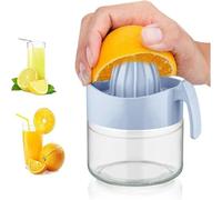 Best House | Lemon Squeezer | Manual Lemon Citrus Juicer | 300 ml | BLUE | Multifunctional Glass Fruit Juicer | Lemon Lime Orange Citrus Squeezer Manual Hand Press Juice (Pack of 1)