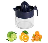 Best House | Lemon Squeezer | Manual Lemon Citrus Juicer | 300ml | DARK BLUE | Multifunctional Glass Fruit Juicer | Lemon Lime Orange Citrus Squeezer Manual Hand Press Juice (Pack of 1)