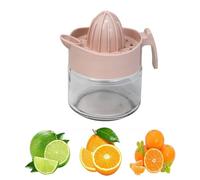 Best House | Lemon Squeezer | Manual Lemon Citrus Juicer | 300ml | PINK | Multifunctional Glass Fruit Juicer | Lemon Lime Orange Citrus Squeezer Manual Hand Press Juice (Pack of 1)
