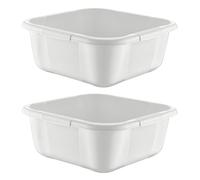 Best House | Plastic Square Basin | Kitchen Washing Up Bowl | 3 Litres | Nordic Grey | 2 pcs | Multipurpose Bath Tub/Washing Tub for Kitchen, Bathroom, and Household Use (Pack of 2)