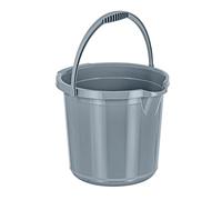 Best House | Plastic Water Bucket | 14 Litres | GREY | 1 Pc | Cleaning Bucket | Bathroom Bucket | Durable Household Water Storage Bucket with Handle, Multi Purpose Use for Home Garden & Workshops
