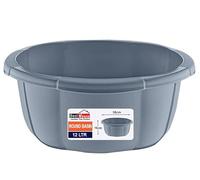 Best House | Round Basin | Kitchen Washing Up Bowl | 12 Litres | Grey | 1 Pc | Multipurpose Bath Tub/Washing Tub for Kitchen, Bathroom, and Household Use (Pack of 1)