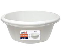 Best House | Round Basin | Kitchen Washing Up Bowl | 12 Litres | White | 1 Pc | Multipurpose Bath Tub/Washing Tub for Kitchen, Bathroom, and Household Use (Pack of 1)
