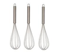 Best House Stainless Steel Whisk, Kitchen Balloon Whisk, Egg Whisk Beater - 3 PCS Combo (10" + 12" + 16") Hand Whisk Perfect for The Kitchen Blending, Beating, Whisking, Cooking, Stirring and Baking