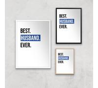 Best Husband Ever Art Print - A3 - Wood Frame