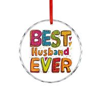 Best Husband Ever Funny Christmas Ornaments Crystal Xmas Tree Decoration Hanging Pendant
