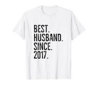 Best Husband Since 2017 Epic Couple Wedding Anniversary Value Graphic T-Shirt