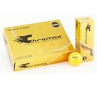Best Impressions Chromax Metallic Distance Golf Balls - 12 Ball Pack (Metallic Gold, Non-Personalised)