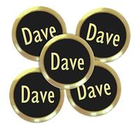 Best Impressions Personalised Solid Brass Golf Ball Markers (Dave)