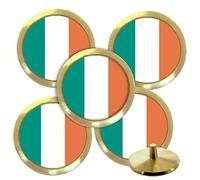 Best Impressions Personalised Solid Brass Golf Ball Markers (Ireland Flag)