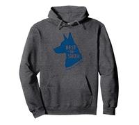 Best in Show Dog Lover Quote Pet Celebration Pullover Hoodie, Adult Unisex, Dark Heather Grey, S