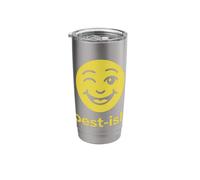 Best-ish Winking Face Funny Sarcastic Humorous Meme Stainless Steel Insulated Tumbler
