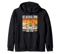 Best Jack Russel Terrier Dad Ever Vintage Terrier Dog Lover Zip Hoodie