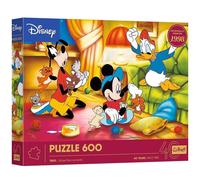 Trefl - Trefl 40th Anniversary Disney, Mickey Mouse and Friends - Puzzle 600 Pieces - DIY Puzzle with Characters from Classic Disney Animated Films, for Adults and Children Aged 14+