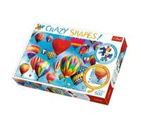 Trefl Crazy Shapes Hot Air Balloons 600 Piece Jigsaw Puzzle - Unique Irregular Shaped Pieces - Fun Puzzles for Adults & Kids Aged 10+