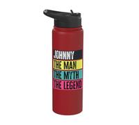 Best Johnny Retro Name Funny Man Myth Legend Quote Stainless Steel Insulated Water Bottle