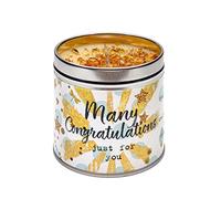 Best Kept Secrets Many Congratulations Tin Candle