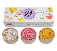 Best Kept Secrets Three Lites Birthday Age Decorated Tea Light Candles (21st)