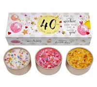 Best Kept Secrets Three Lites Birthday Age Decorated Tea Light Candles (40th)