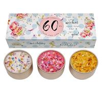 Best Kept Secrets Three Lites Birthday Age Decorated Tea Light Candles (60th)