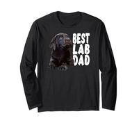 Best Lab Dad Chocolate Lab Dad The Lab Father Brown Labrador Long Sleeve T-Shirt