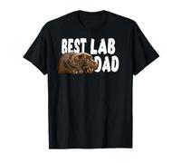 Best Lab Dad Chocolate Lab Dad The Lab Father Dog Dad T-Shirt