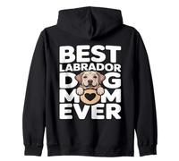 Best Labrador Dog Mom Ever Puppy Heart Lover Zip Hoodie
