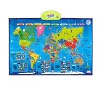 BEST LEARNING i-Poster My World - Interactive Talking World Map for Kids | Electronic Geography Toy, Quiz Games for Homeschool and Classroom, Birthday Gift for Boys and Girls, Ages 5 to 12