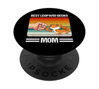 Best Leopard Gecko Mom Vintage Leopard Geckos Lizard Reptile PopSockets Adhesive PopGrip