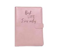 Best Life Ever JW Tract Holder with 10 Transparent Side Pockets Mini Field Service Organizer Jehovah Witness Accessories for Pioneers Ideas Gifts (Pink)