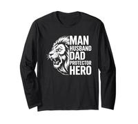 Best Lion Dad Lion Head Lion with Heart Father's Day Gift Long Sleeve T-Shirt