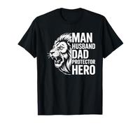 Best Lion Dad Lion Head Lion with Heart Father's Day Gift T-Shirt