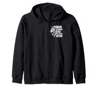 Best Lion Dad Lion Head Lion with Heart Father's Day Gift Zip Hoodie