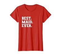 Best Maid Ever Funny Maid T-Shirt, Women, Red, XX-Large