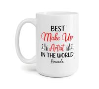 Best Make Up Artist in The World Coffee Mug Unique Tea Cup Durable Travel Mug Novelty Gift Foe Sister Valentine's Day Birthdays 330Ml
