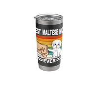 Best Maltese Mom Ever Vintage Maltese Dog Lover Stainless Steel Insulated Tumbler