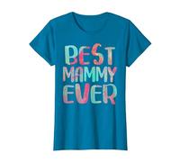 Best Mammy Ever Shirt Women Mothers Day T-Shirt, Women, Sapphire Blue, 3X-Large