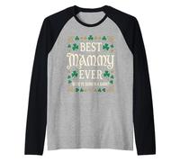 Best Mammy Ever were Ye Born in A Barn Funny Irish Quote Raglan Baseball Tee