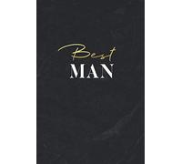 Best Man: Black Marble Lined Best Man Notebook for Ideas, Thoughts, Reminders, To-do-lists & Plans, Perfect Bridal Party Gift 6"x9" - 120 Pages