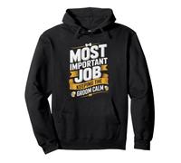 Best Man Champagne Suit Wedding Day Most Important Job Humor Pullover Hoodie