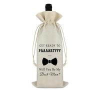 Best Man Proposal Gift Best Man Wine Bag Groomsman Proposal Gift Wine Bottle Bag BestMan Gifts for Wedding Father of the Groom Wine Wrap Bags Best Man Gifts from Groom