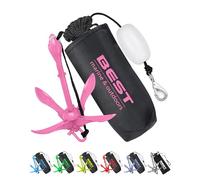 Best Marine and Outdoors Kayak Anchor, 3.5 Pound Anchor System Kit for Kayaks, Canoes, SUP Paddle Boards & Jet Skis, Fishing, Boating & Kayaking Accessories (Pink)